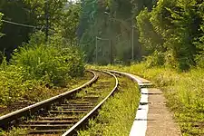 Railtracks traverse the park