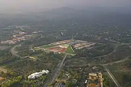 Capital Circle is the inner of two circular concentric roads that orbit Parliament House.