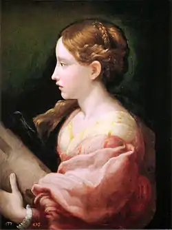 Saint Barbara by Parmigianino, c. 1523