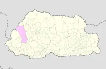 Location of Lungnyi Gewog