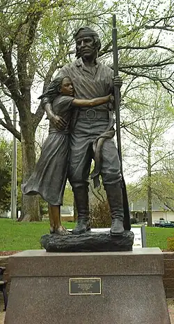 Statue of Paschal Fish and his daughter Eudora (2011)