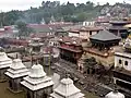 Overview of Pashupatinath temple complex in Kathmandu, Nepal