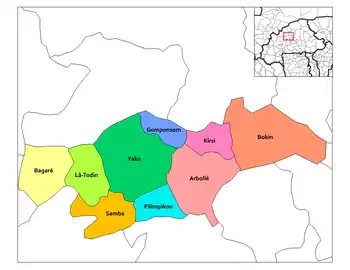 Bagaré Department location in the province