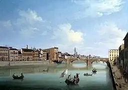 View of the Arno with the Ponte Santa Trinità, Florence (1769)