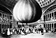 Exhibition of Lunardi's balloon at the Pantheon in Oxford Street