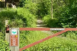 Paulinskill Valley Trail by former station site in Marksboro, New Jersey