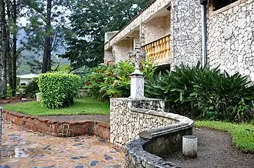 Paved walkway and building in Fajardo