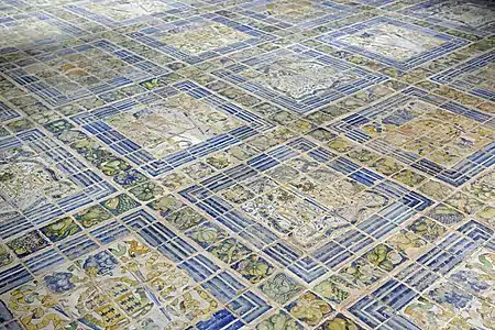 Floor tiles, Château d'Écouen, 1540s