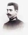 A photograph of Pavlos Melas as a Lieutenant in the Greek Army.