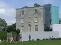 Pearse Museum, western elevation. Entrance to museum behind modern walls