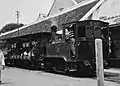 0-6-0T Cockerill steam locomotive (C22) in Chinatown (Jalan Niaga) of Pasuruan, 1929