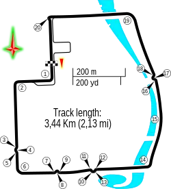 Layout of the Beijing Olympic Green Circuit