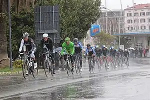 The peloton in Savona