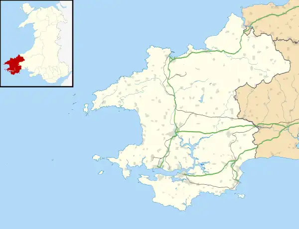 Sea Empress oil spill is located in Pembrokeshire