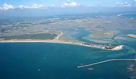 An aerial view of Pen-Bron, in La Turballe