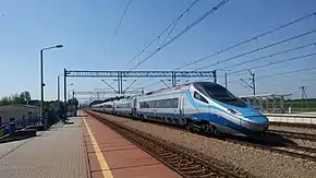 Pendolino at the Włoszczowa - North train station