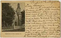 Presbyterian church, 1907 postcard