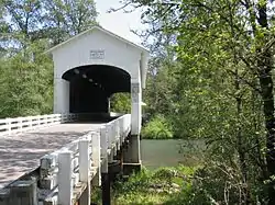 Photograph of a covered bridge