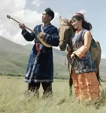 A Kazakh Dombra player.