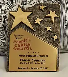 People's Choice Trophy won by the program