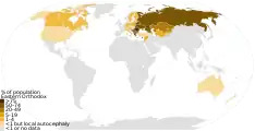 Distribution of Eastern Orthodox