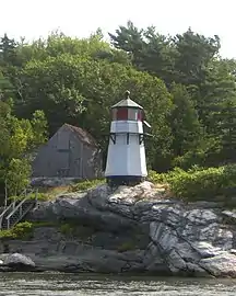 Closeup of lighthouse