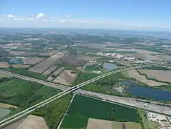 Countryside at the western edge of Perkins Township