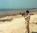 One of the Iran Army Navy commandos during the Iran-Iraq war