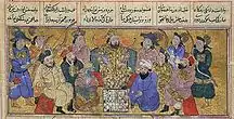 Image 30Persian manuscript from the 14th century describing how an ambassador from India brought chess to the Persian court (from History of chess)