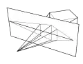 A cube in two-point perspective