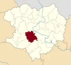 Raion location in Kharkiv Oblast