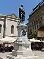 A statue of Petar Preradović at the Preradović square in Zagreb