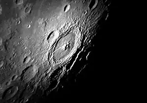 Petavius crater viewed from Earth