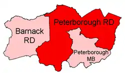 Position within Soke of Peterborough