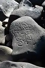 Petroglyphs of the archaeological site of Las Labradas, situated on the coast of the municipality of San Ignacio (Mexican state of Sinaloa)