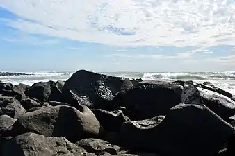 Petroglyphs of the archaeological site of Las Labradas, situated on the coast of the municipality of San Ignacio (Mexican state of Sinaloa)