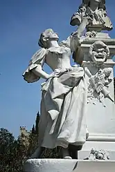 Detail of the Monument to Molière in Pézenas