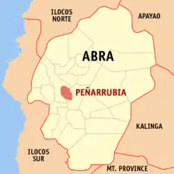 Map of Abra with Peñarrubia highlighted