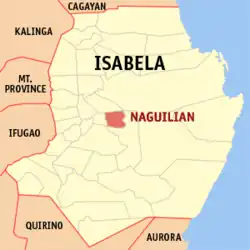 Map of Isabela with Naguilian highlighted