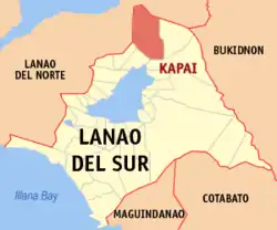 Map of Lanao del Sur with Kapai highlighted