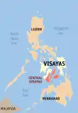 Map of the Philippines highlighting Central Visayas