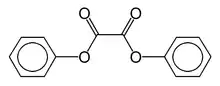 Skeletal formula of diphenyl oxalate