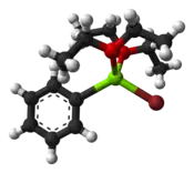 Ball-and-stick model of the PhMgBr-diethyl ether adduct