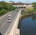 West River Drive Bridge, looking west.