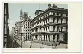 Philadelphia Record Building (center), 917-19 Chestnut St., Philadelphia (1886, demolished).