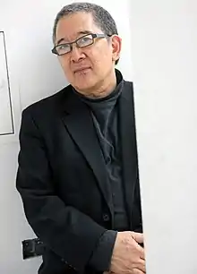 Philip Kan Gotanda at the Great Hall at Cooper Union in Manhattan, New York for the benefit performances of Shinsai: Theaters for Japan in March 2012.