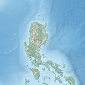 Location map of Mayon volcano