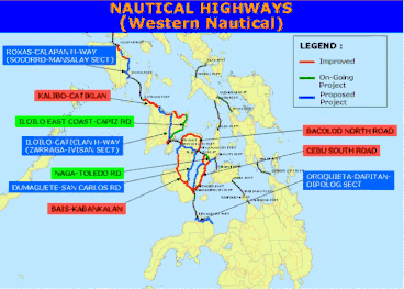 Western Nautical Highway - Batangas City, Oriental Mindoro, Western Visayas, Negros Island Region and Zamboanga Peninsula