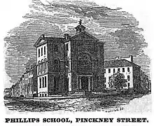 Phillips School, Homans, Sketches of Boston, Past and Present. 1851.