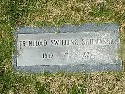 Grave of Trinidad Escalante Swilling Shumaker (1849–1925).